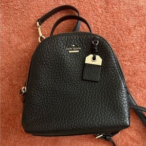 Kate Spade Textured Black Backpack